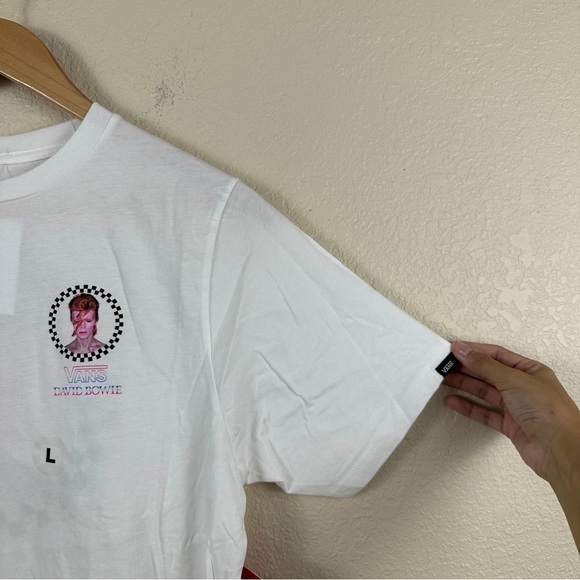 Vans X David Bowie Aladdin Sane Graphic Short Sleeve Top Size Large Boy - Picture 4 of 11